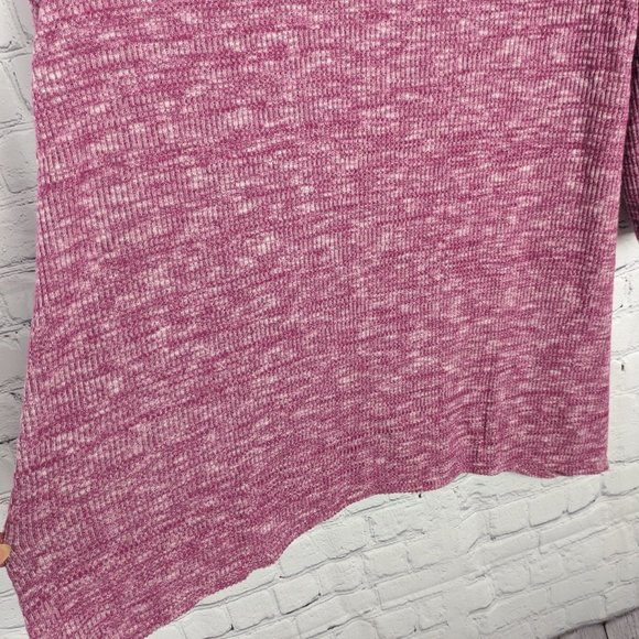 Chico's Blouse Womens Size 2 Red Rayon Blend 3/4 Sleeve Waffle Knit Stretch Top - Picture 5 of 10